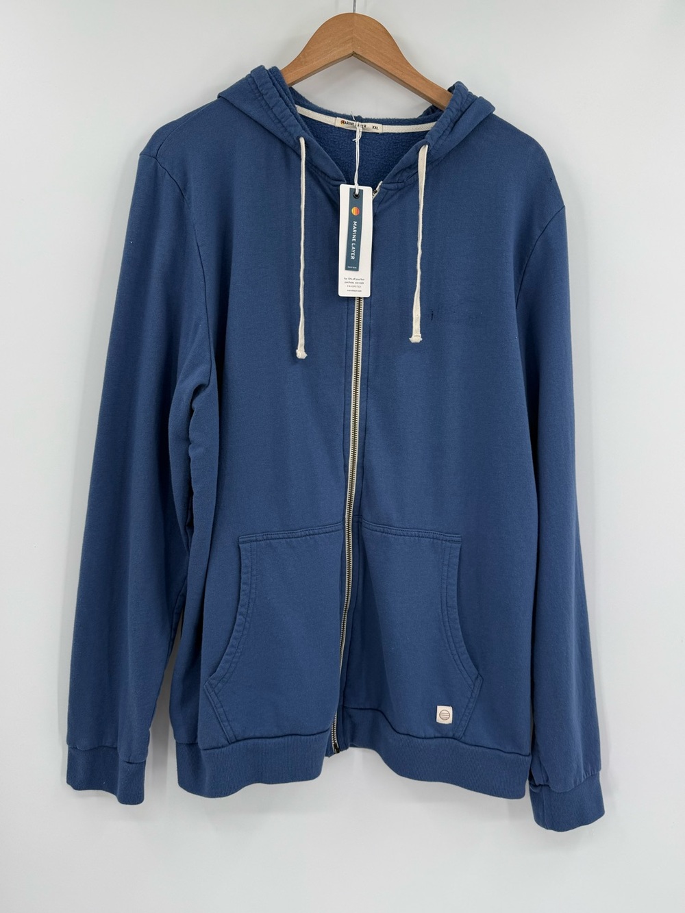NWT Marine Layer Custom Full Zip Hoodie | Blue | XXL